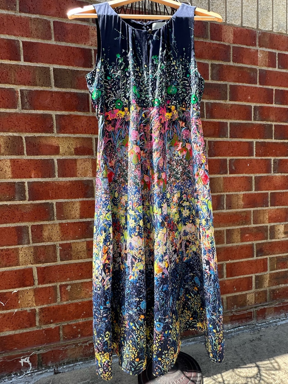 Maeve Anthropologie Dress 100% Silk Floral MIDI Multicolor Feminine Weddings - Picture 1 of 13
